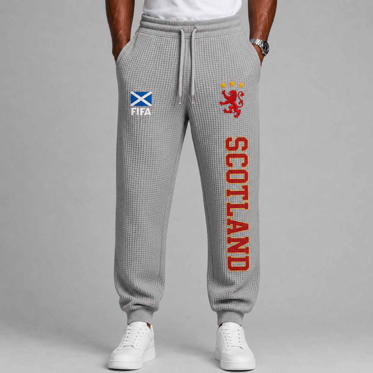 FIFA 2026 Scotland Printed Waffle Football Fan Pants