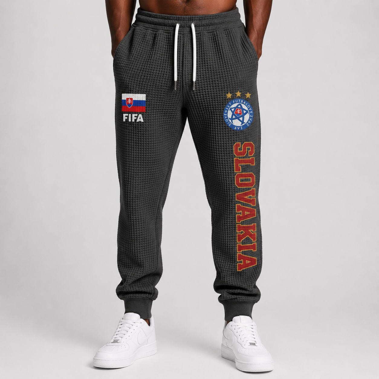 FIFA 2026 Slovakia Printed Waffle Football Fan Pants