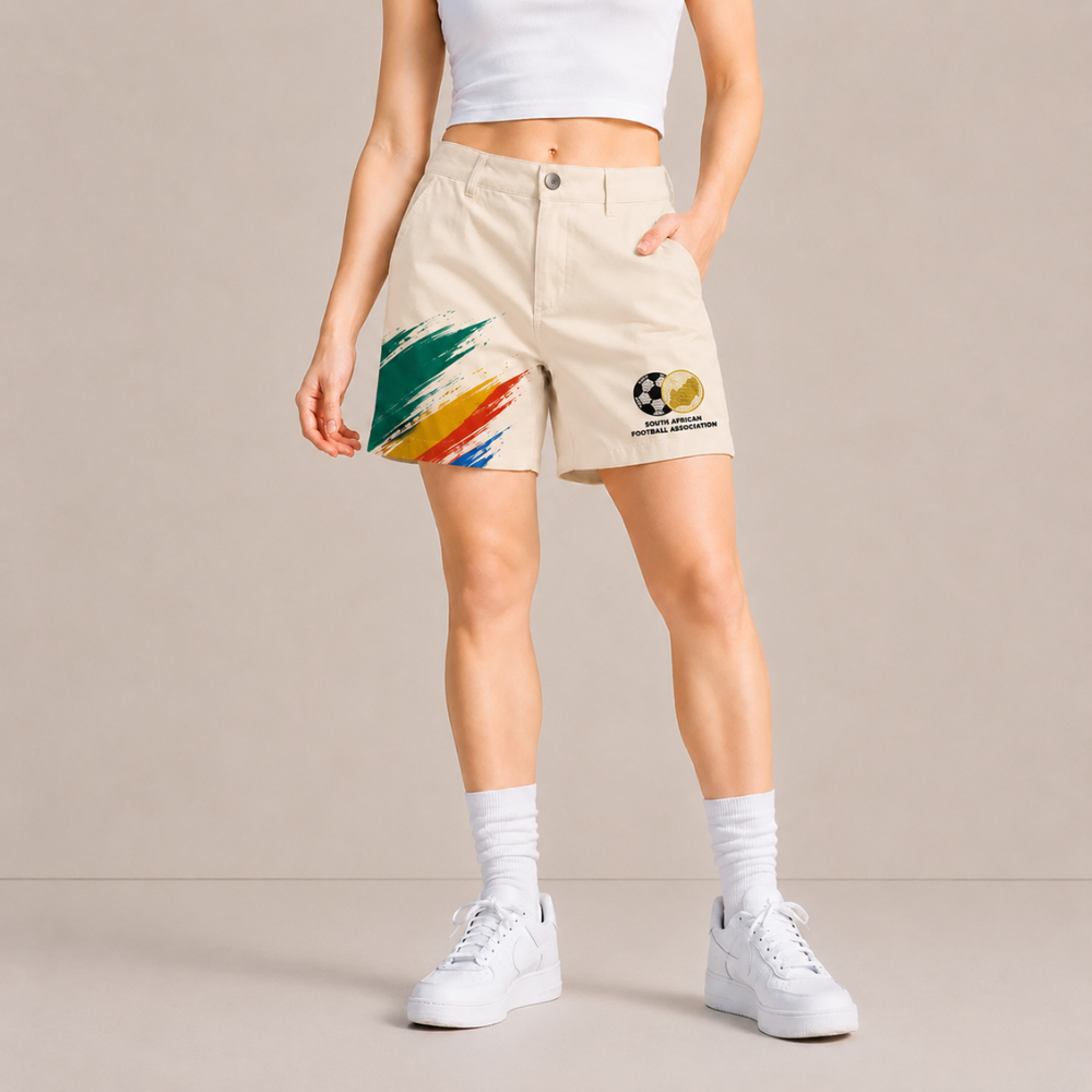 World Cup 2026 South Africa Football Fan Printed Twill Shorts