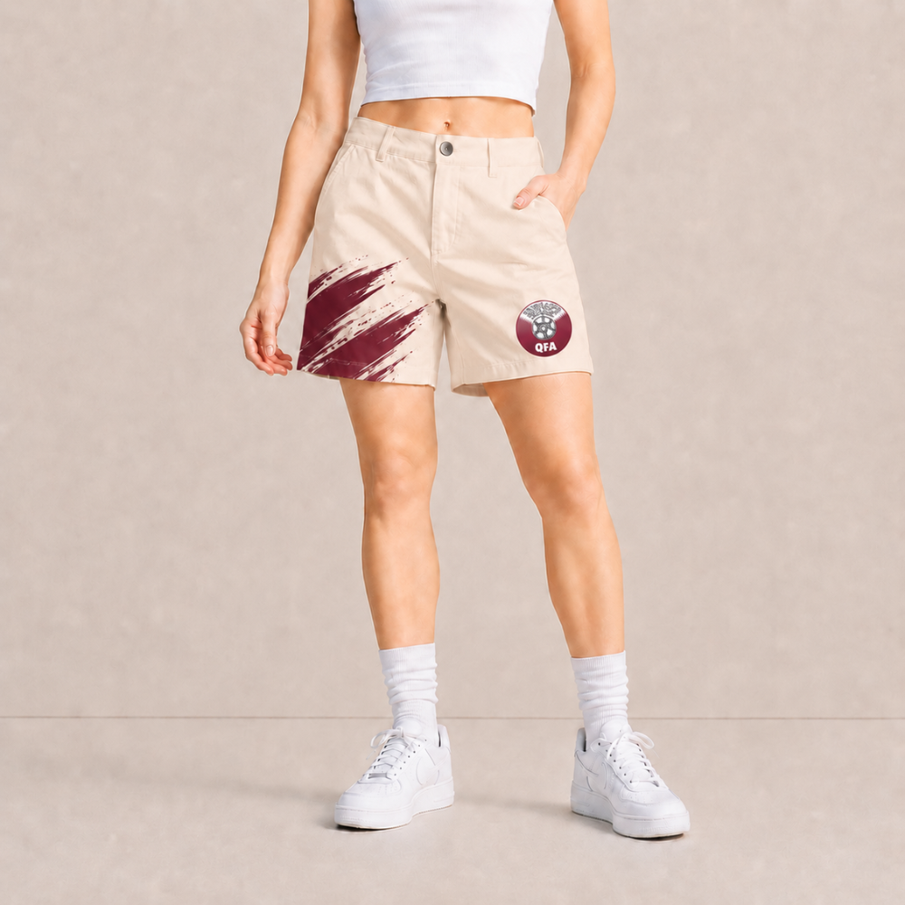 World Cup 2026 Qatar Football Fan Printed Twill Shorts