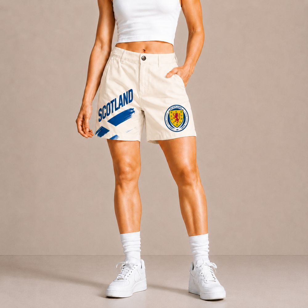World Cup 2026 Scotland Football Fan Printed Twill Shorts