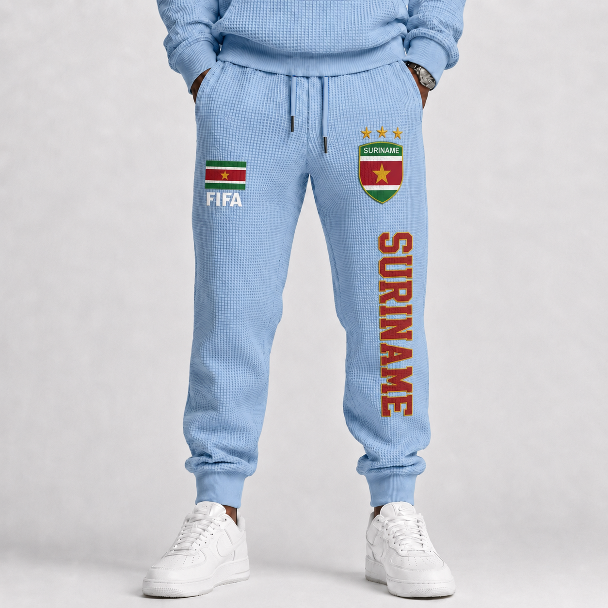 FIFA 2026 Suriname Printed Waffle Football Fan Pants