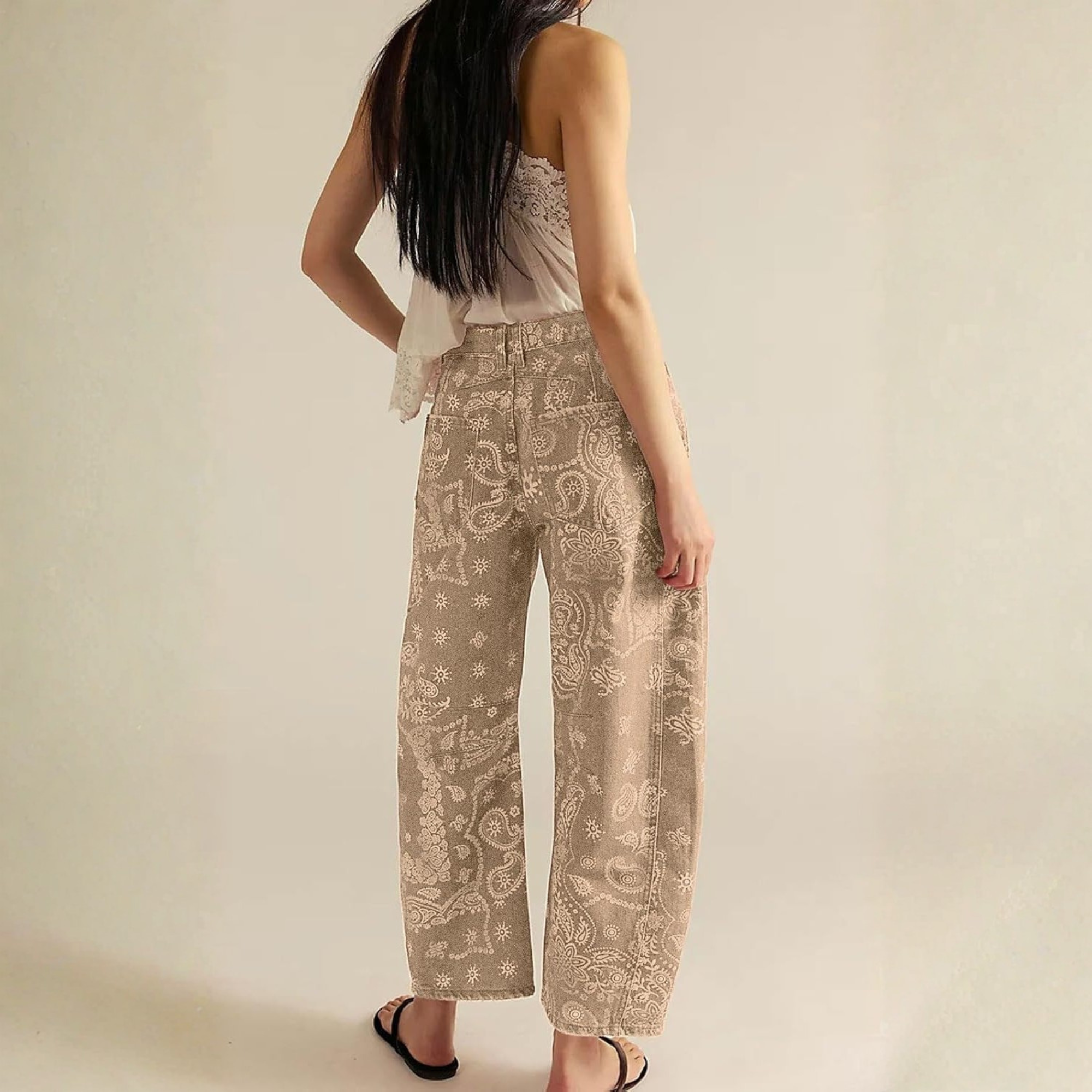 Striped Wide Leg Baggy Barrel Jeans for Women Y2K