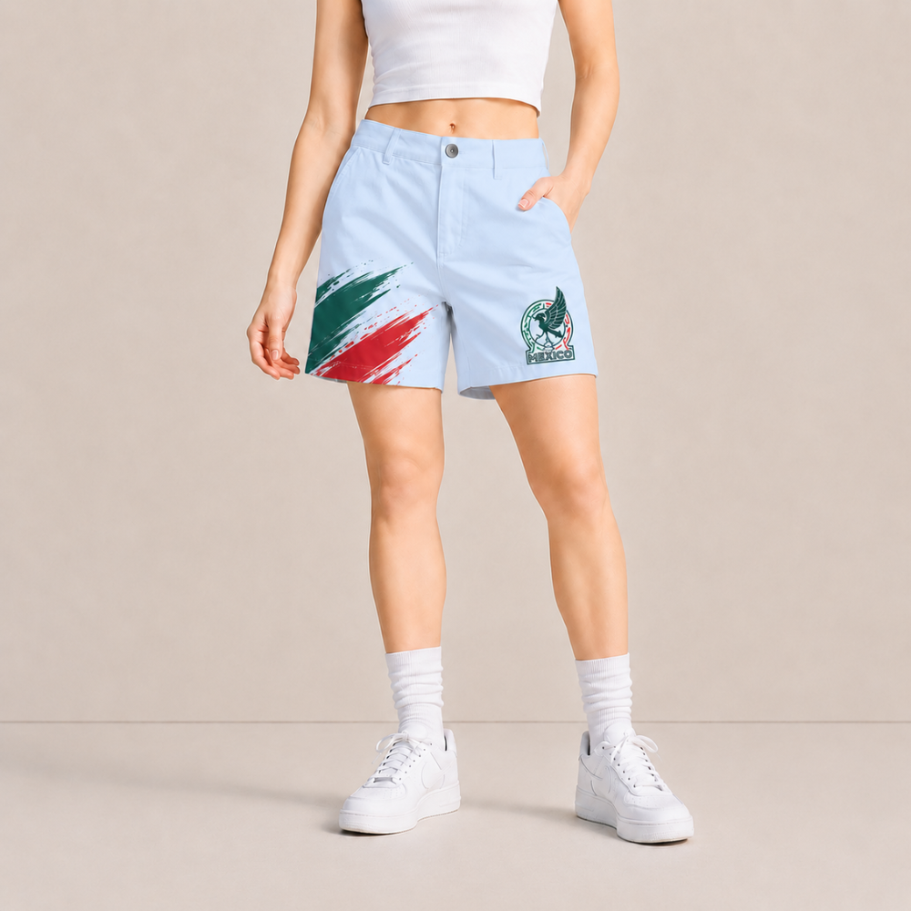 World Cup 2026 Mexico Football Fan Printed Twill Shorts