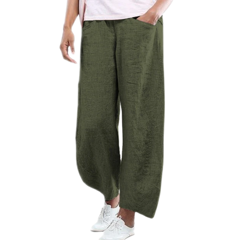 Casual Wide Leg Cotton Pants-My Comfy PantCasual Wide Leg Cotton Pants - Image 4