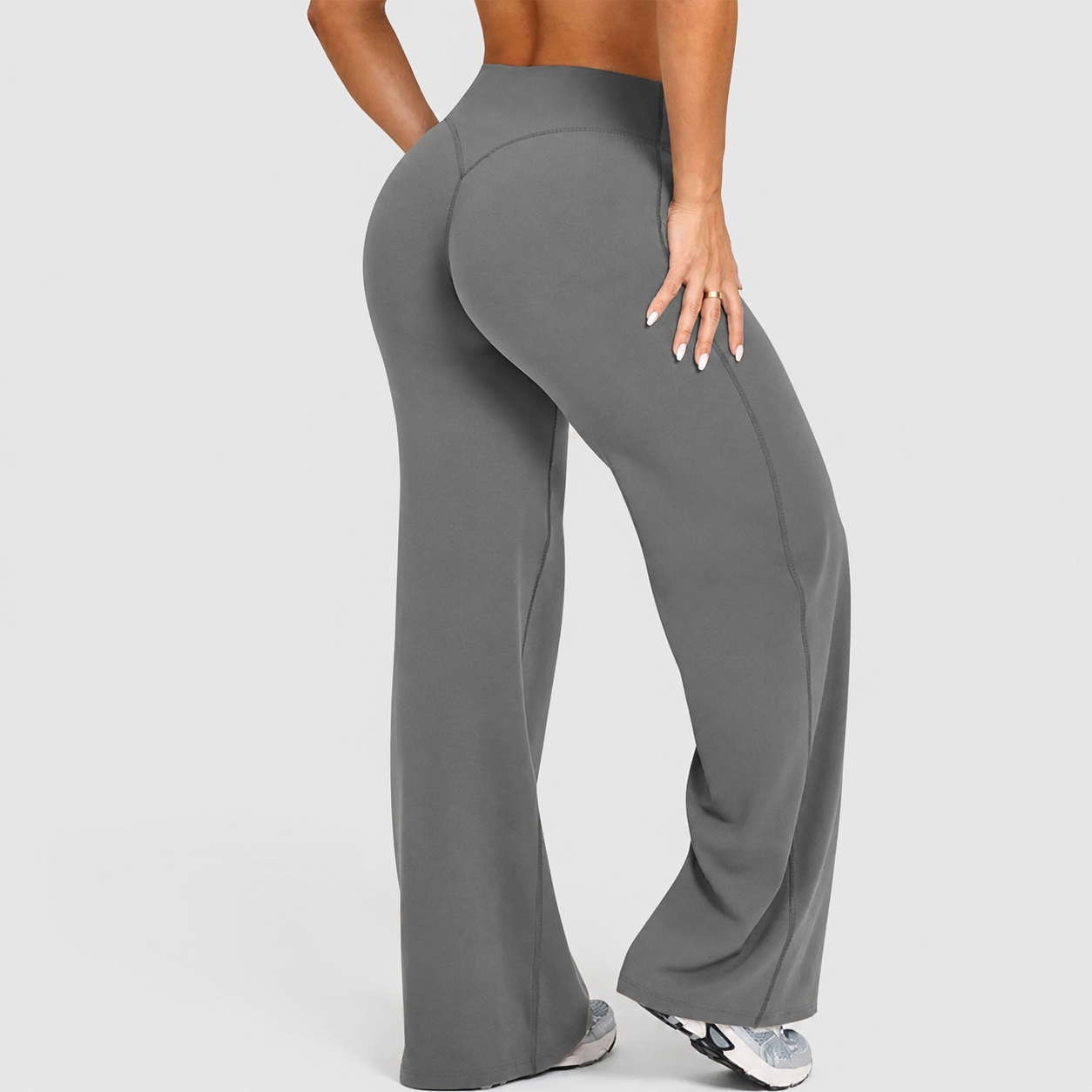 Casual Comfortable Wide Leg Knitted Sports Pant For Women