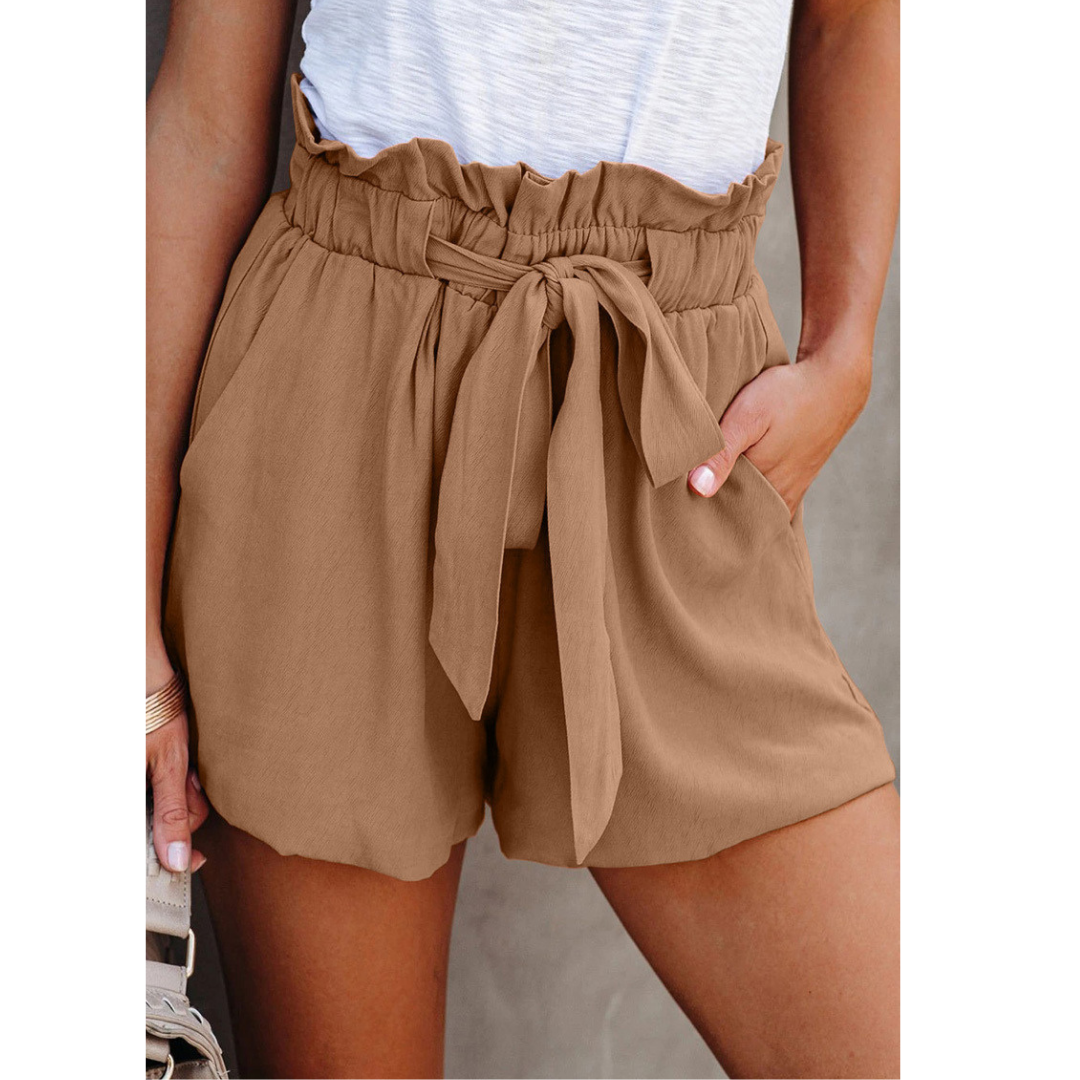 Tight Waisted Lace-Up Shorts-My Comfy Pant