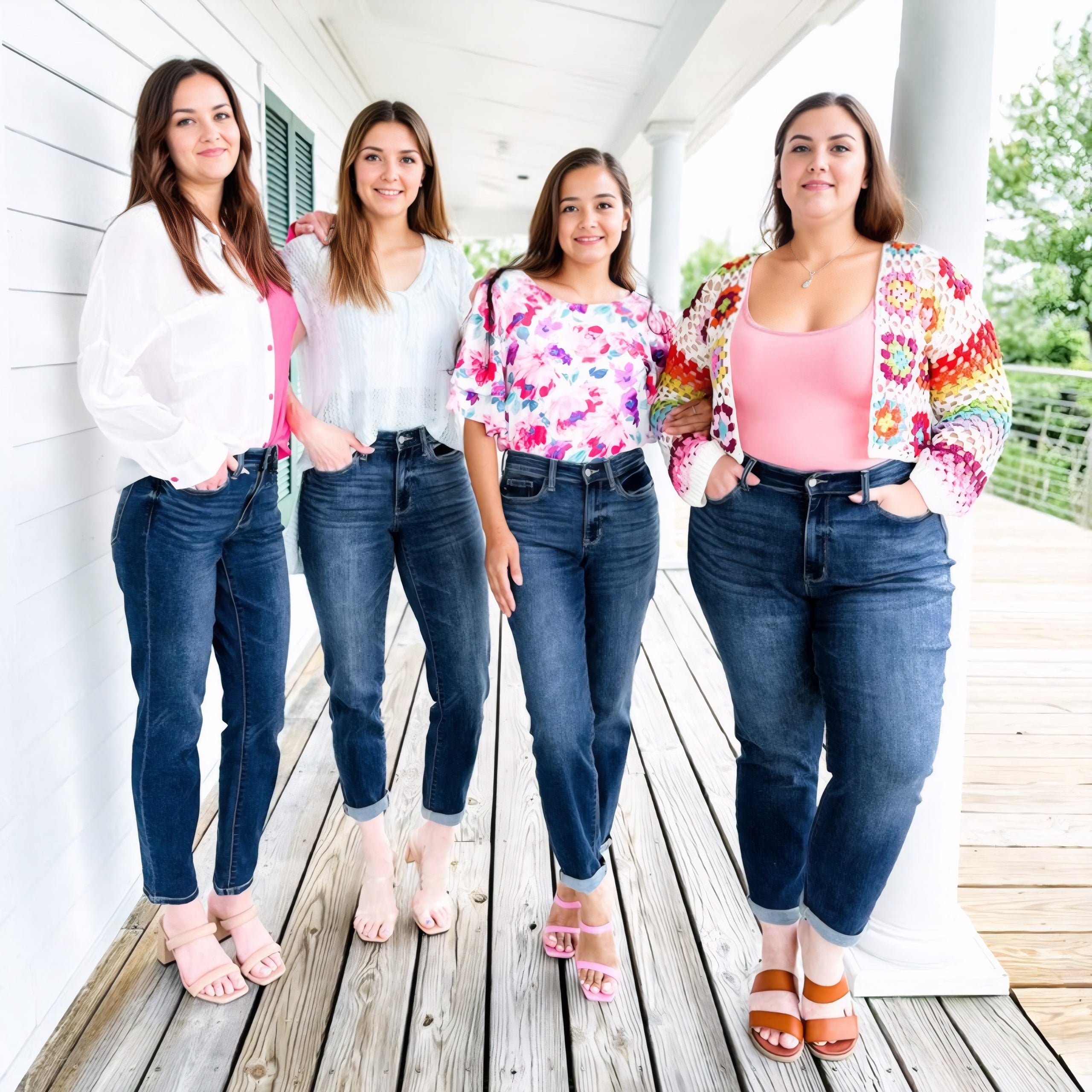 JB Tummy Control Cuffed Stretchable Jeans-My Comfy Pant