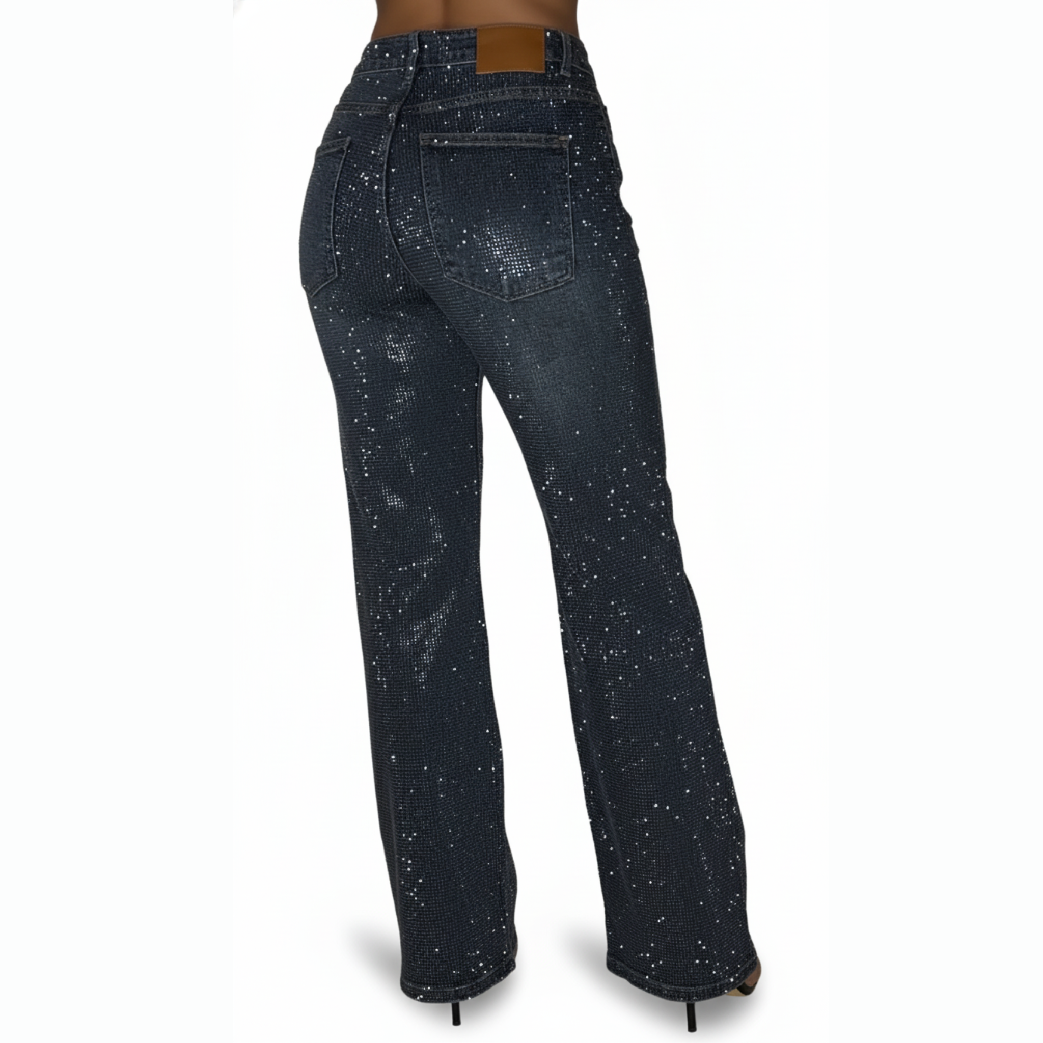 Sequin Embellished Casual Jeans For Girls