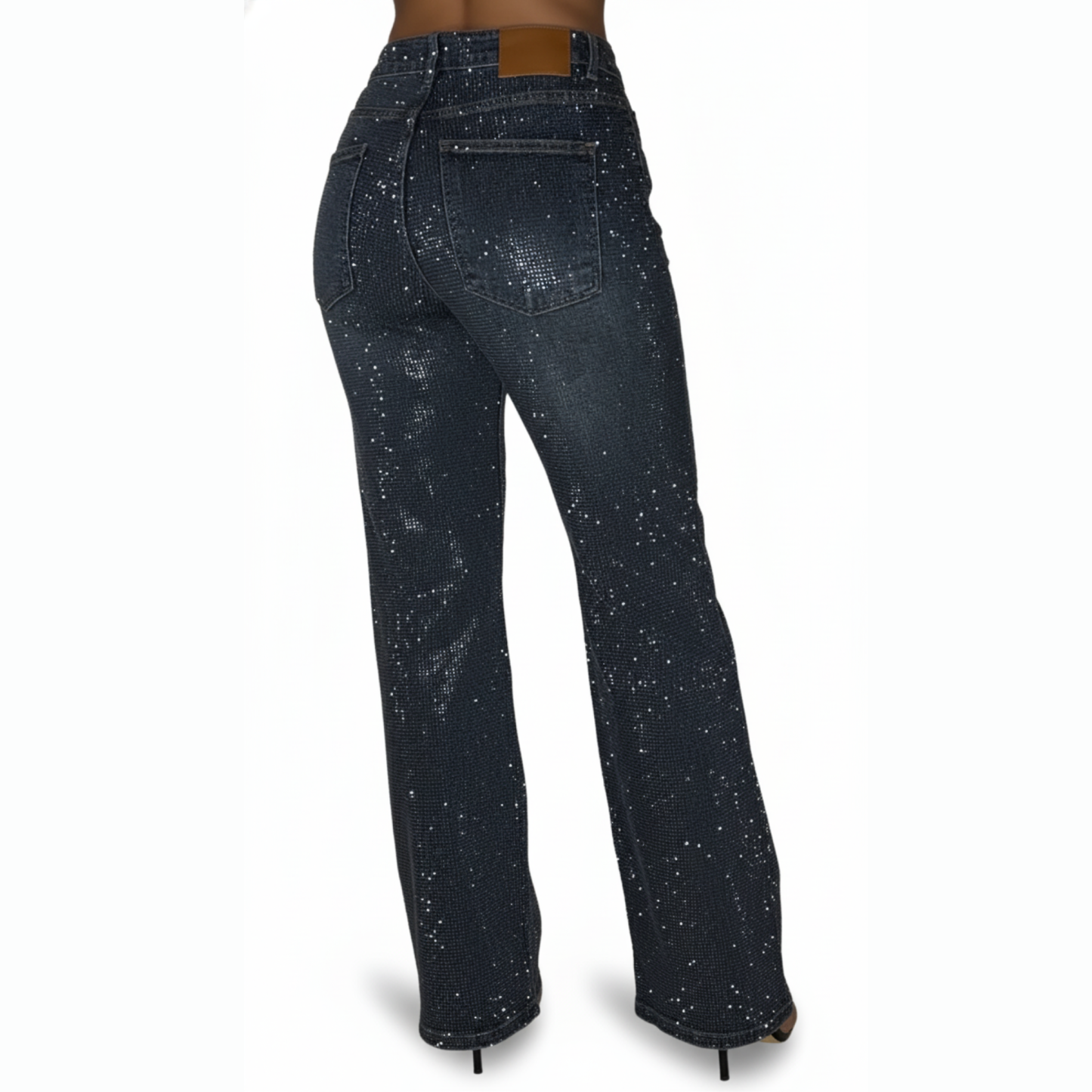 Sequin Embellished Casual Jeans For Girls