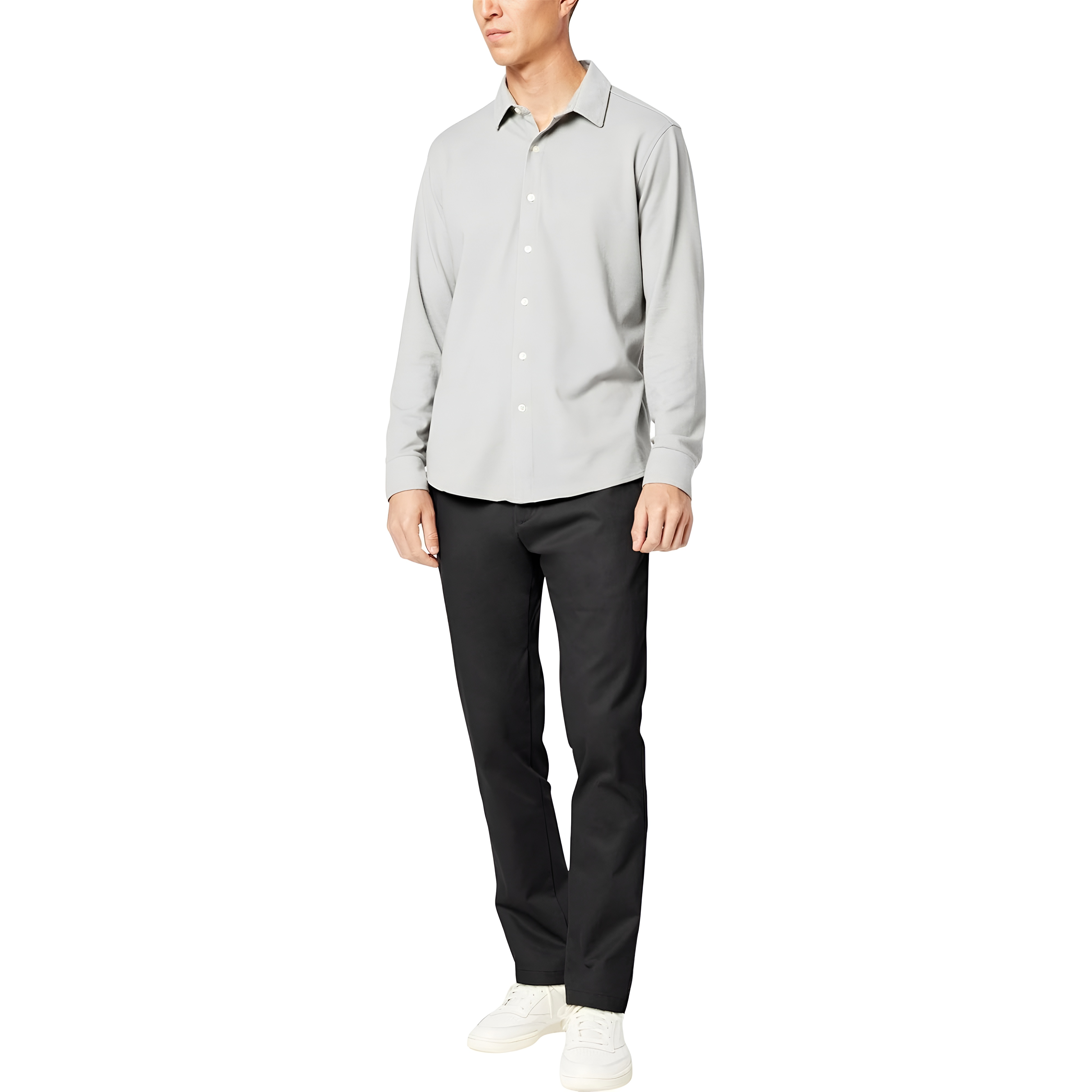 Slim Fit Casual Pants With Flex Comfort And Zipper Closure For Men