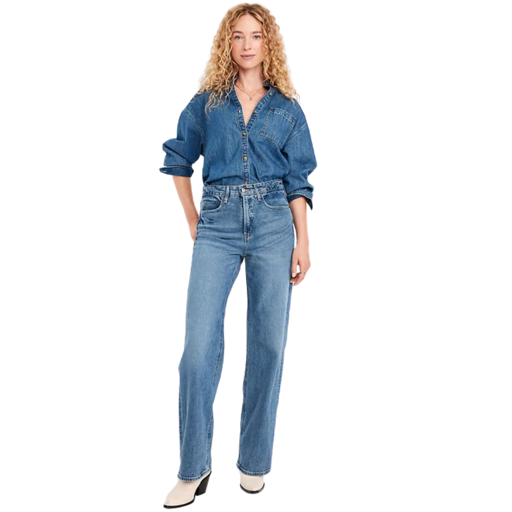 Extra High Waisted Wide Leg Jeans-My Comfy Pant