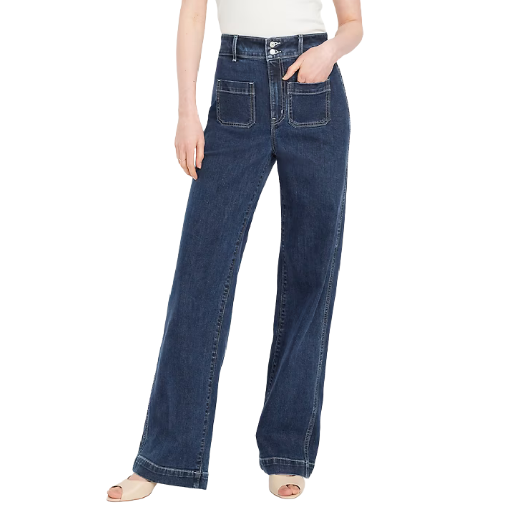 High Rise Full Length Wide Leg Denim Pants-My Comfy Pant