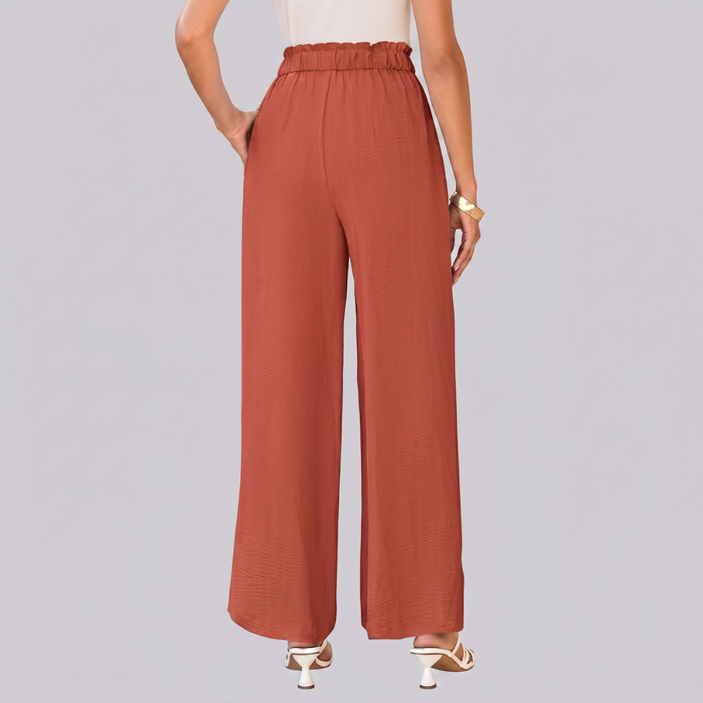 Casual High Rise Loose Fit Palazzo Pants For Women 