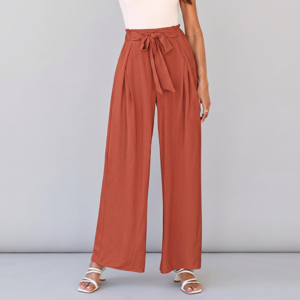 Casual High Rise Loose Fit Palazzo Pants For Women 