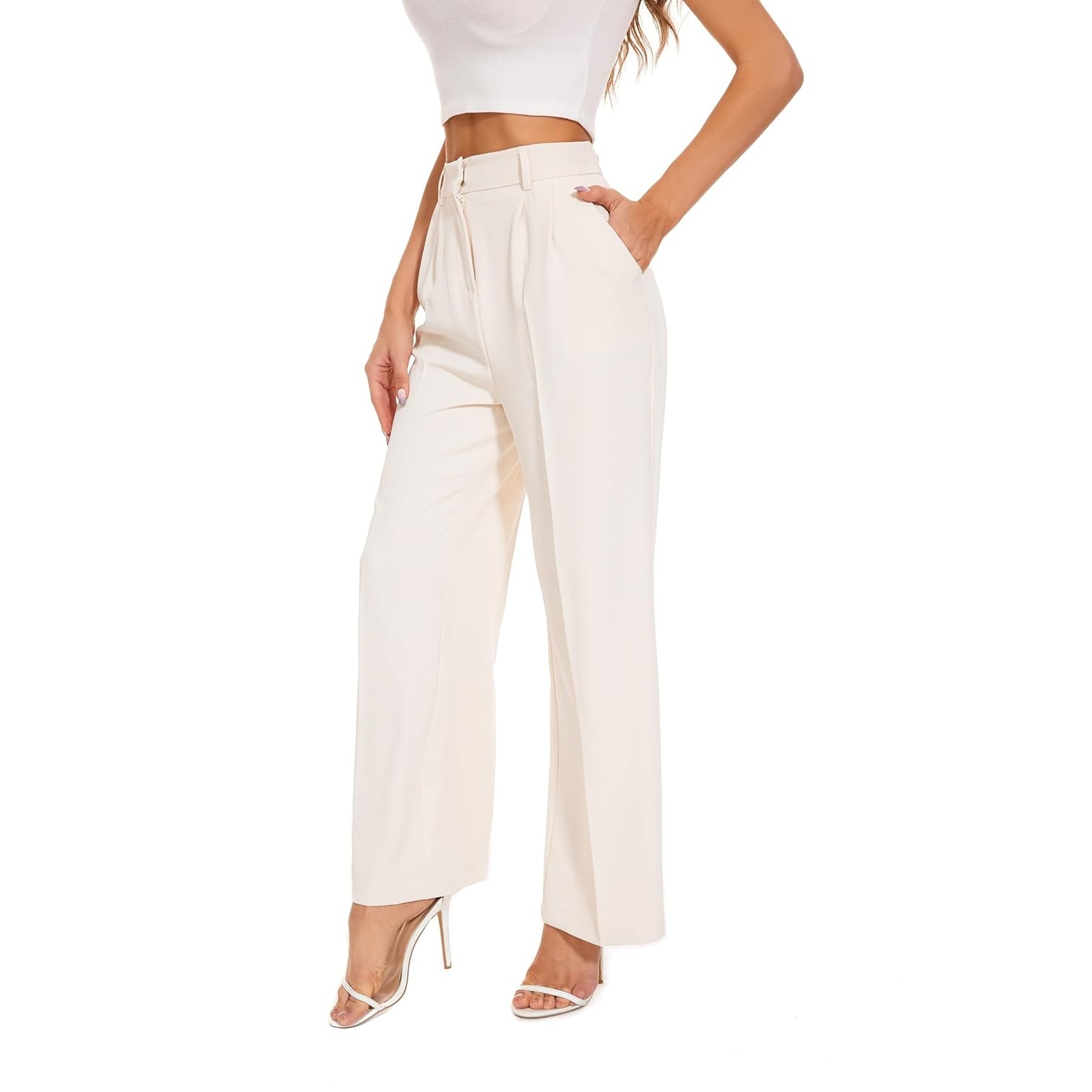 Stretchy Loose Casual Pants With Elastic Waistband For Women