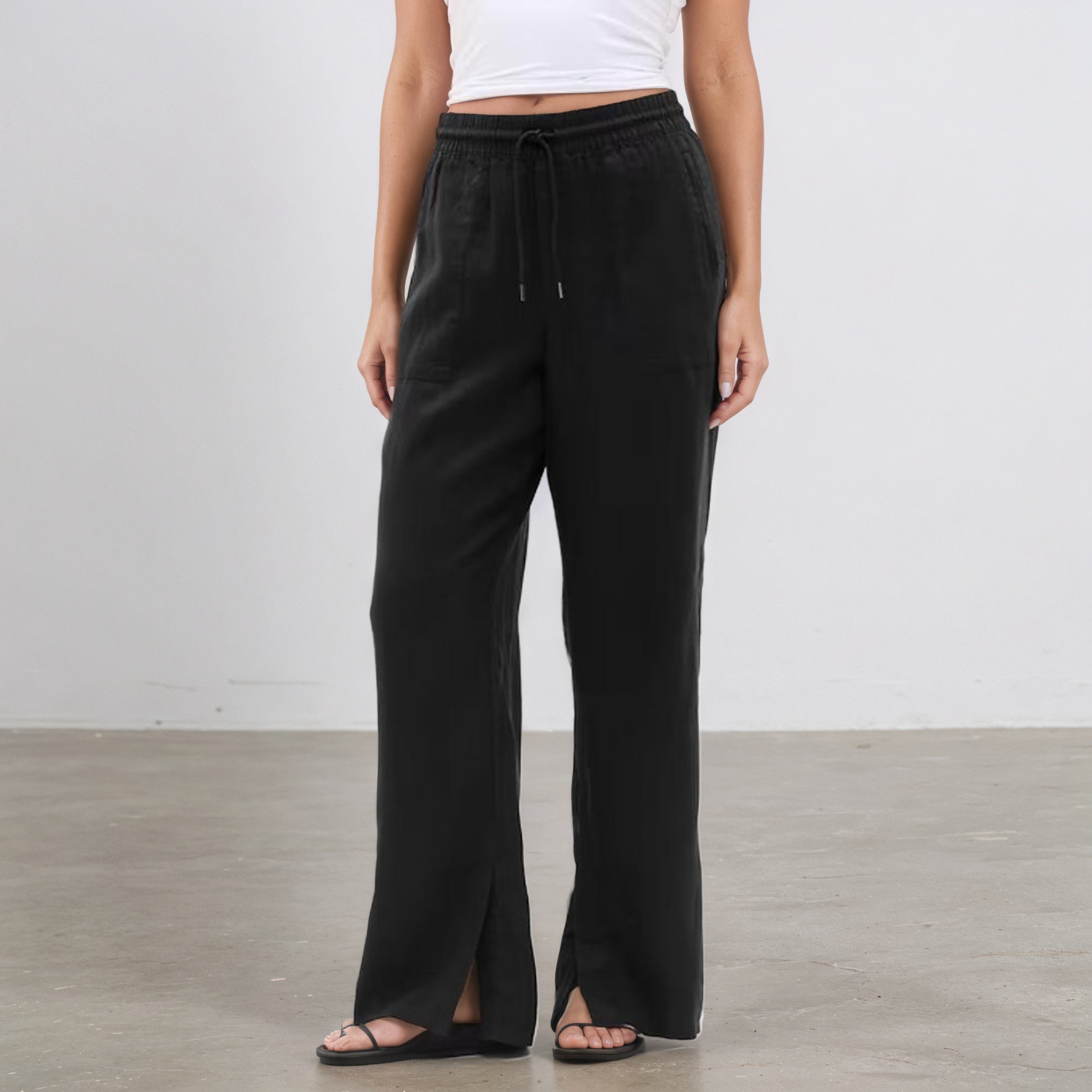 Women's Retreat Linen High Rise Wide Leg Pant-My Comfy PantWomen's Retreat Linen High Rise Wide Leg Pant - Image 5