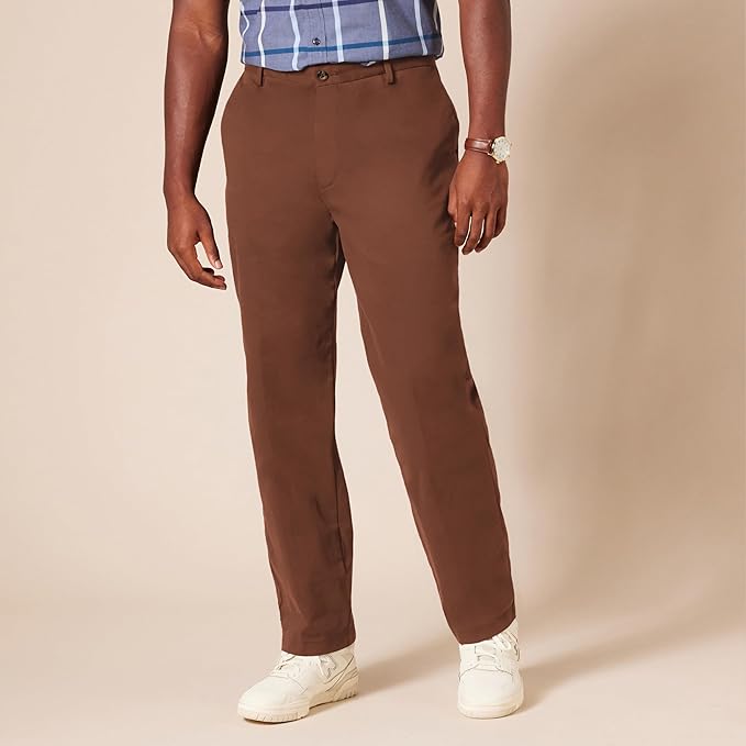 Men's Classic-Fit Wrinkle-Resistant Flat-Front Chino PantClassic Fit Wrinkle Resistant Chino Pants For Men - Image 10