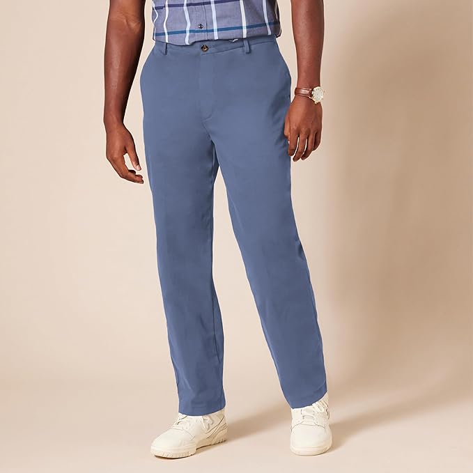 Men's Classic-Fit Wrinkle-Resistant Flat-Front Chino PantClassic Fit Wrinkle Resistant Chino Pants For Men - Image 19