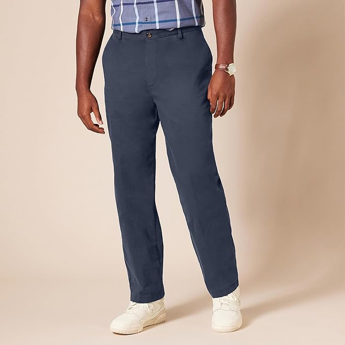 Men's Classic-Fit Wrinkle-Resistant Flat-Front Chino PantClassic Fit Wrinkle Resistant Chino Pants For Men - Image 23