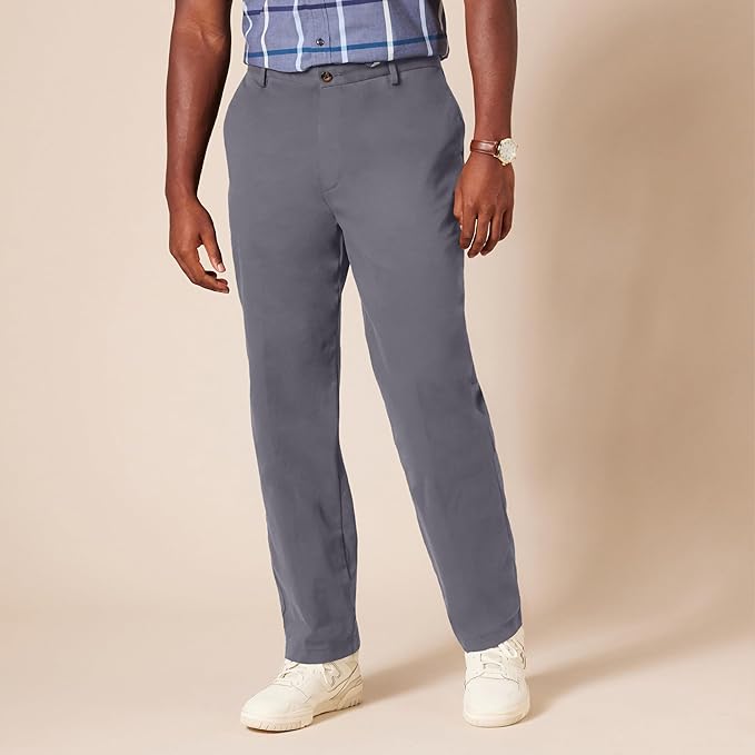 Men's Classic-Fit Wrinkle-Resistant Flat-Front Chino PantClassic Fit Wrinkle Resistant Chino Pants For Men - Image 31