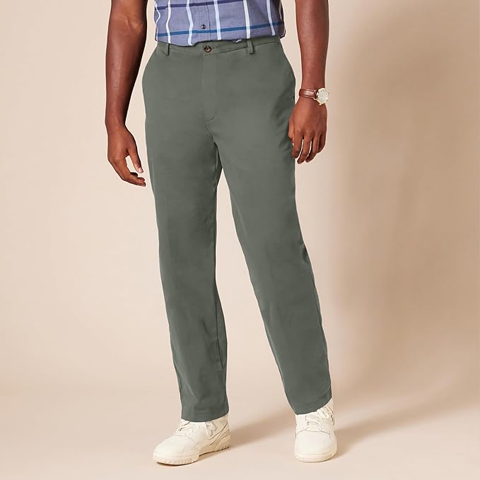 Men's Classic-Fit Wrinkle-Resistant Flat-Front Chino PantClassic Fit Wrinkle Resistant Chino Pants For Men - Image 34