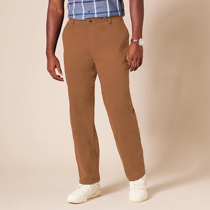 Men's Classic-Fit Wrinkle-Resistant Flat-Front Chino Pant