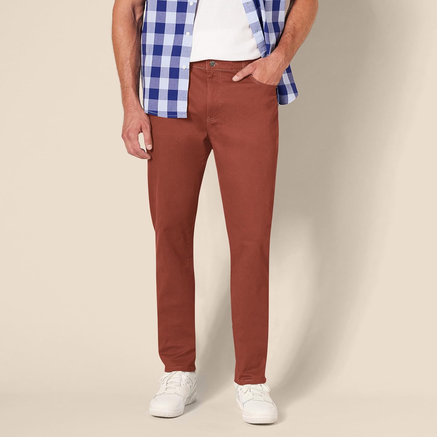 Straight Fit 5 Pocket Stretch Twill PantsStraight Fit 5 Pocket Stretchable Twill Pants - Image 3