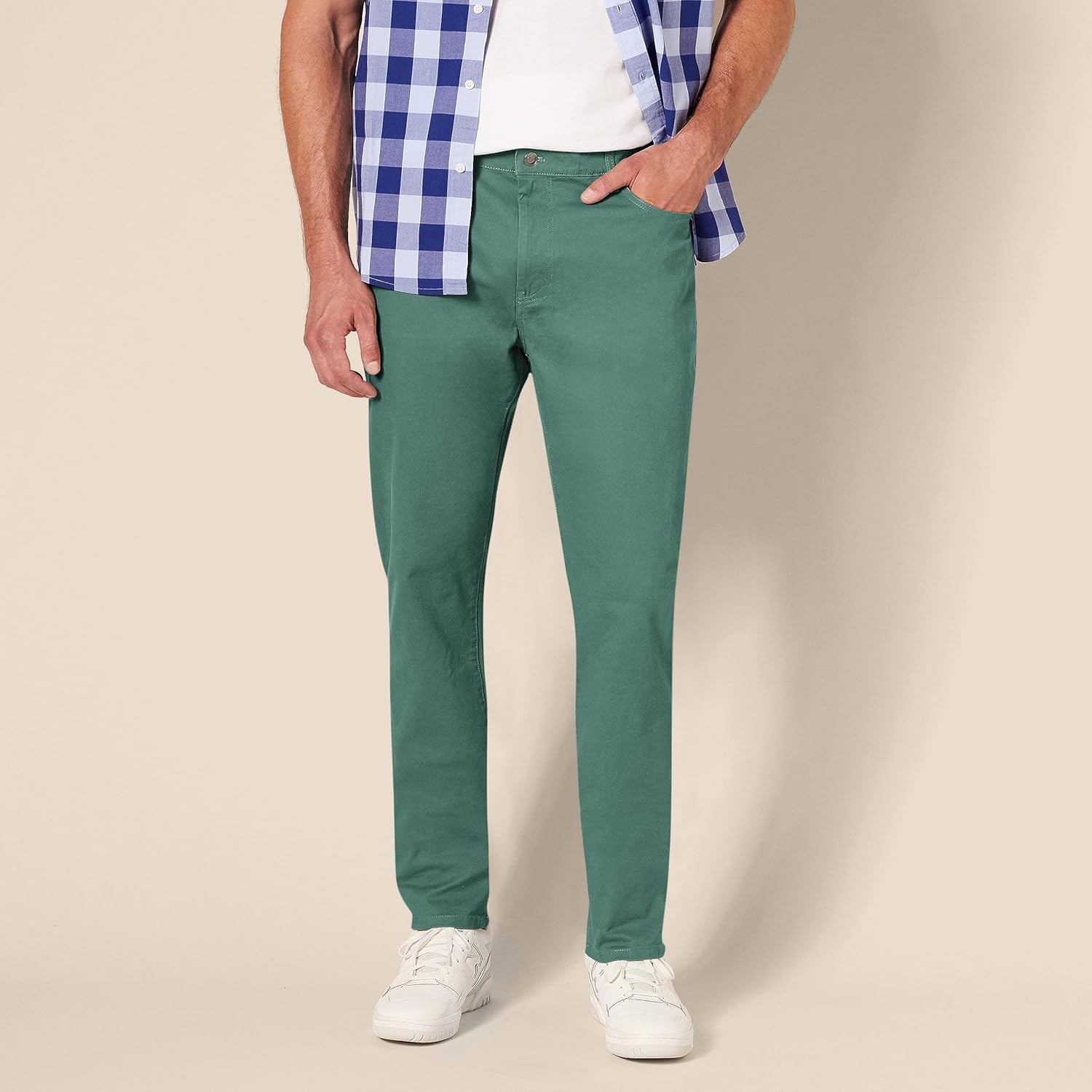 Straight Fit 5 Pocket Stretch Twill PantsStraight Fit 5 Pocket Stretchable Twill Pants - Image 10
