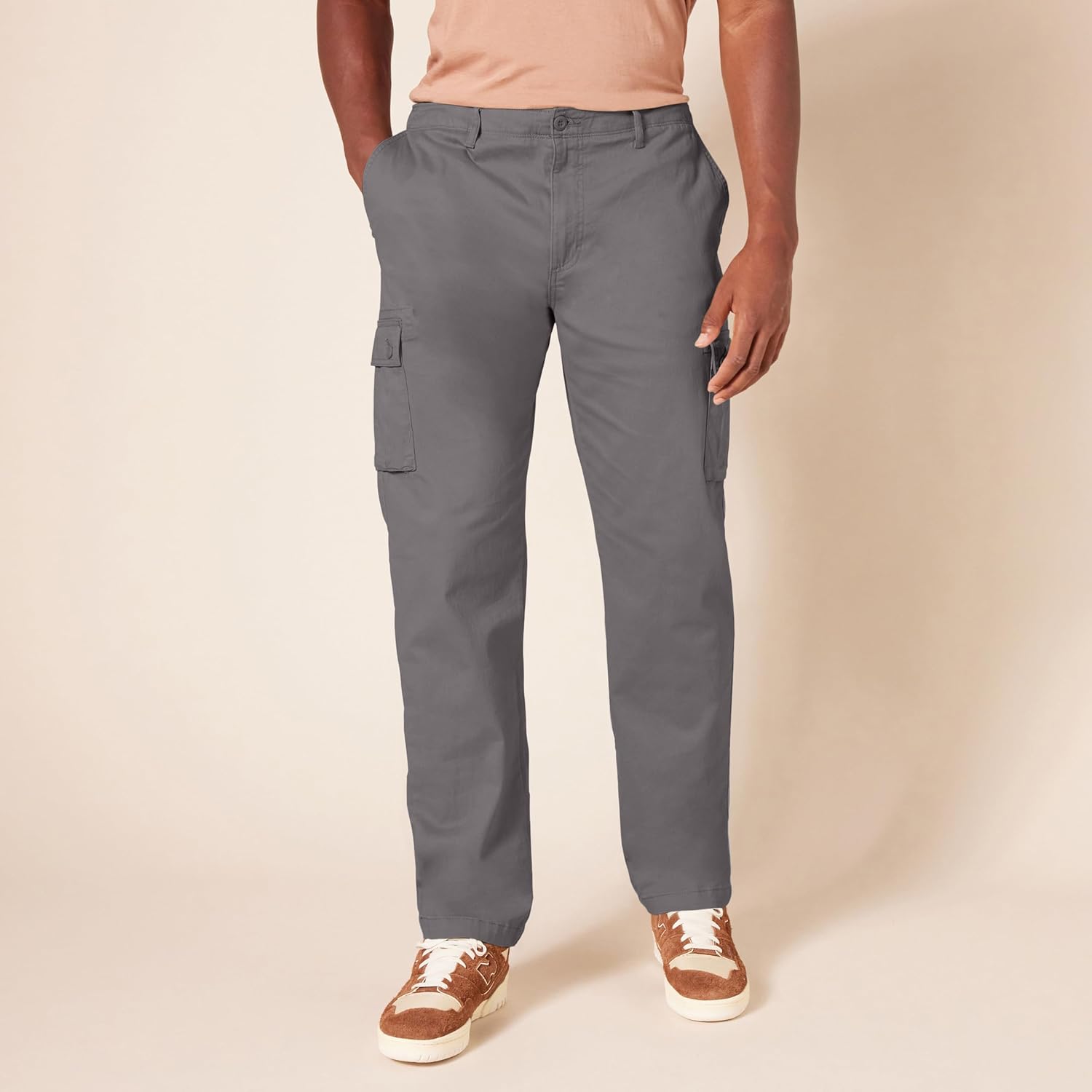 Straight Fit Stretch Cargo Pants for Men