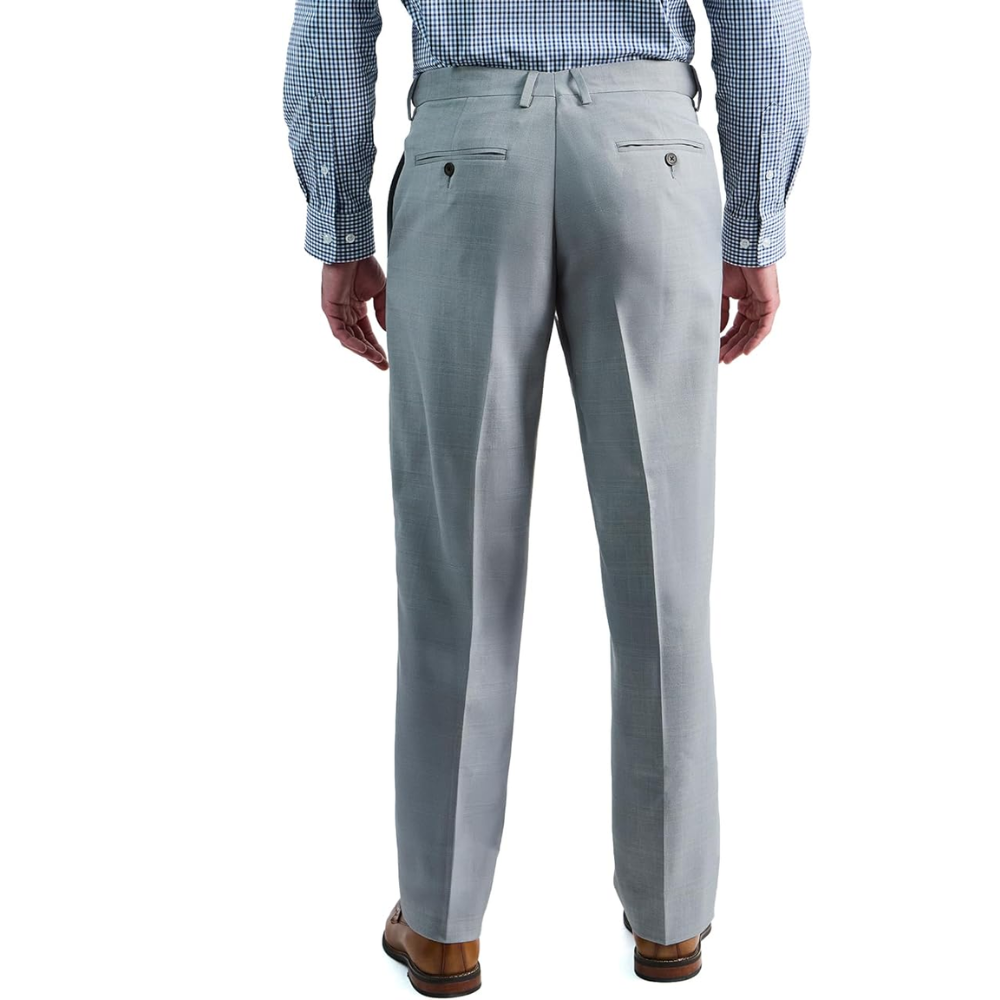 Straight Fit Dress Pants With Flat Front Style For MenStraight Fit Dress Pants With Flat Front Style For Men - Image 10