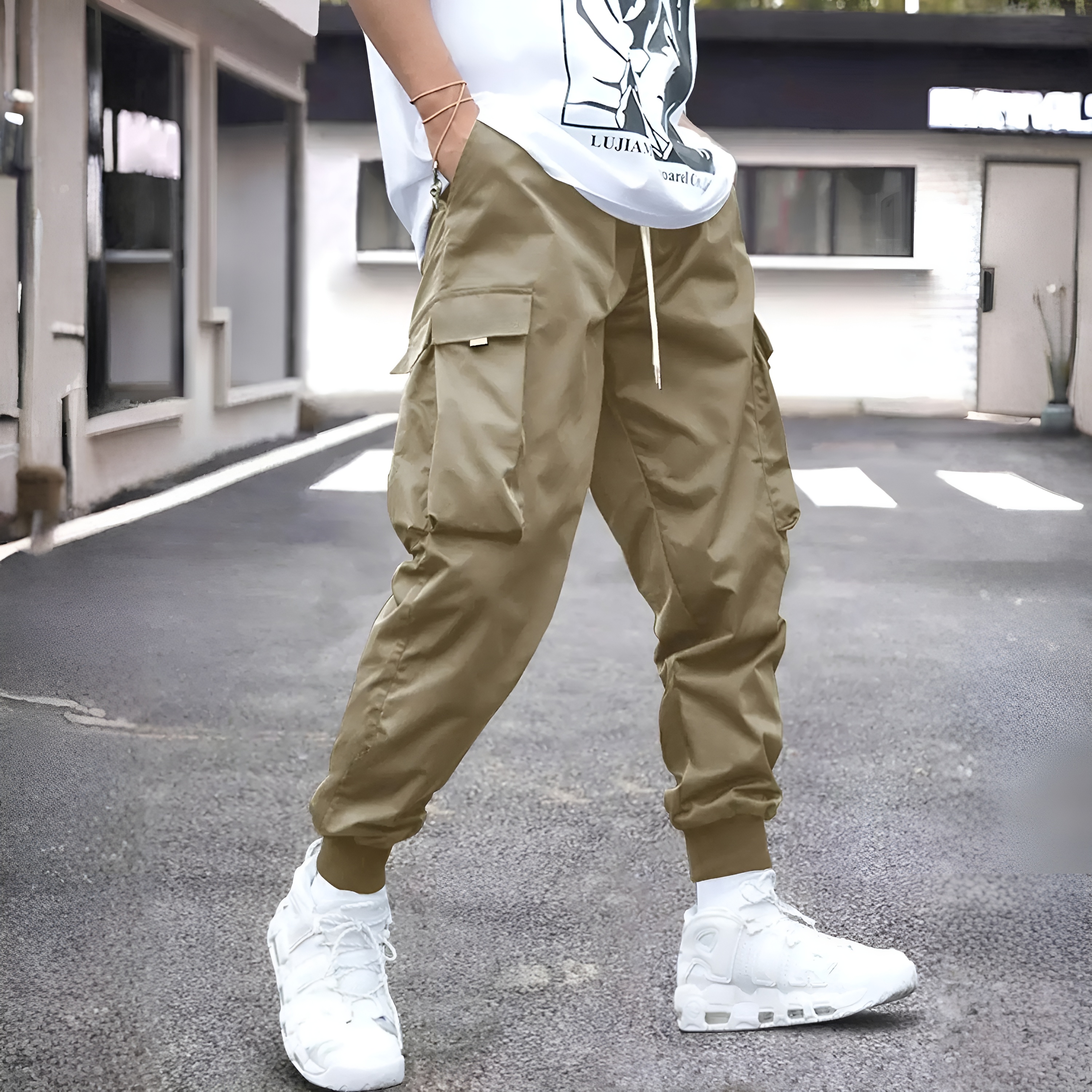 Cargo Pants With Flap Pocket For Men 