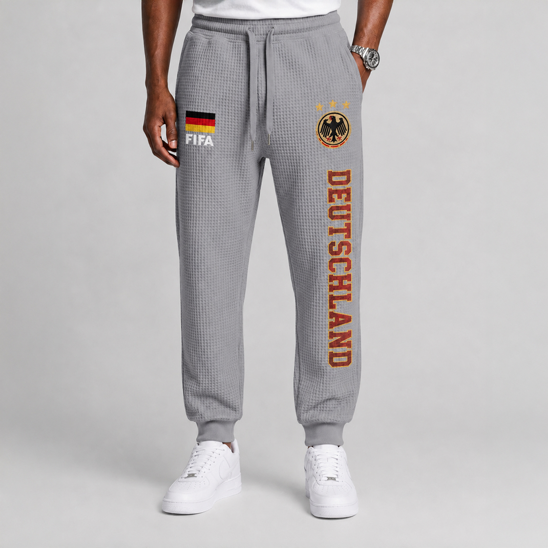 FIFA 2026 Germany Printed Waffle Football Fan Pants