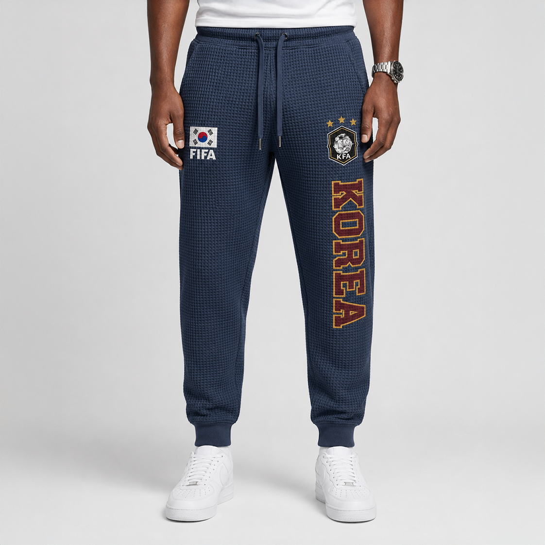 FIFA 2026 South Korea Printed Waffle Football Fan Pants