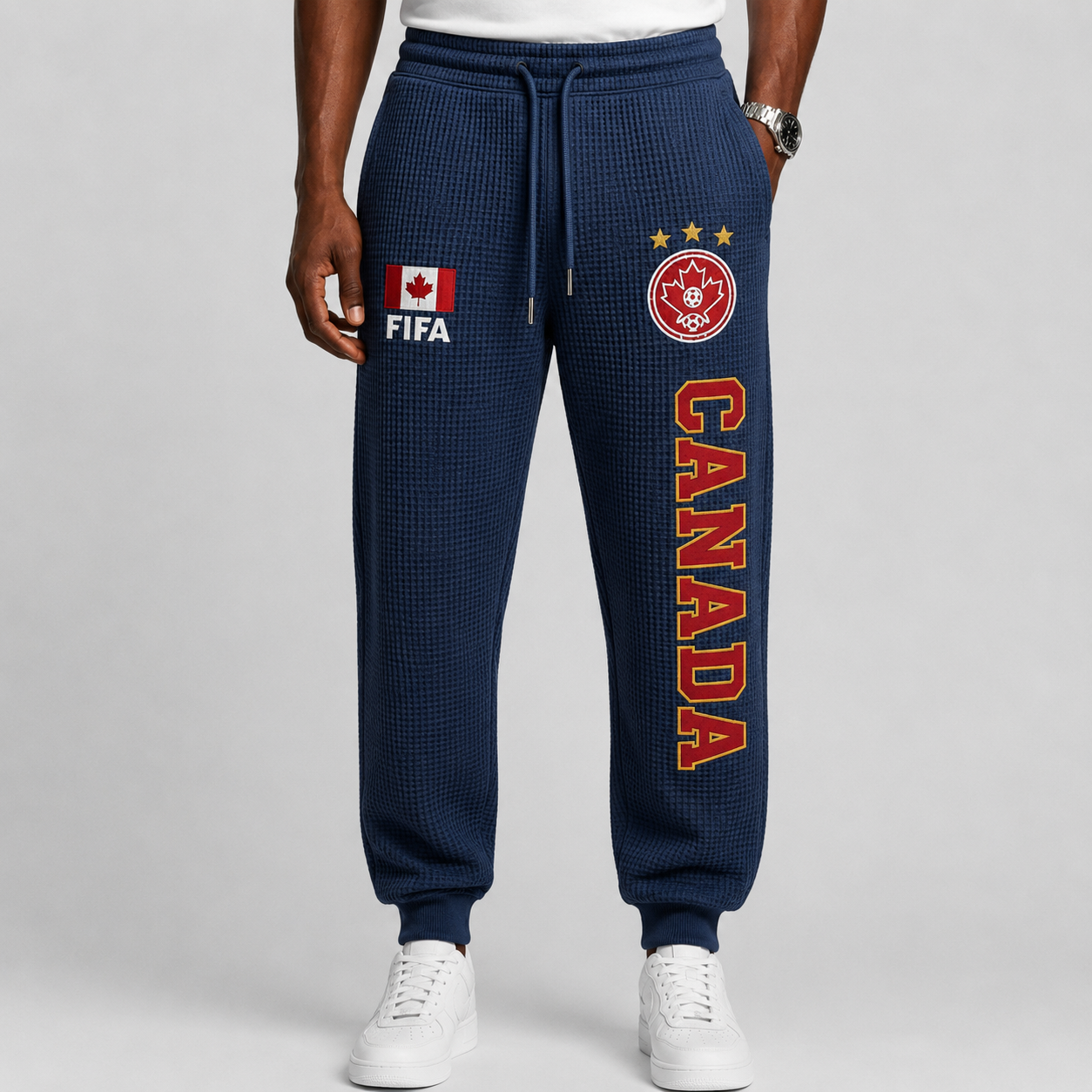 FIFA 2026 Canada Printed Waffle Football Fan Pants