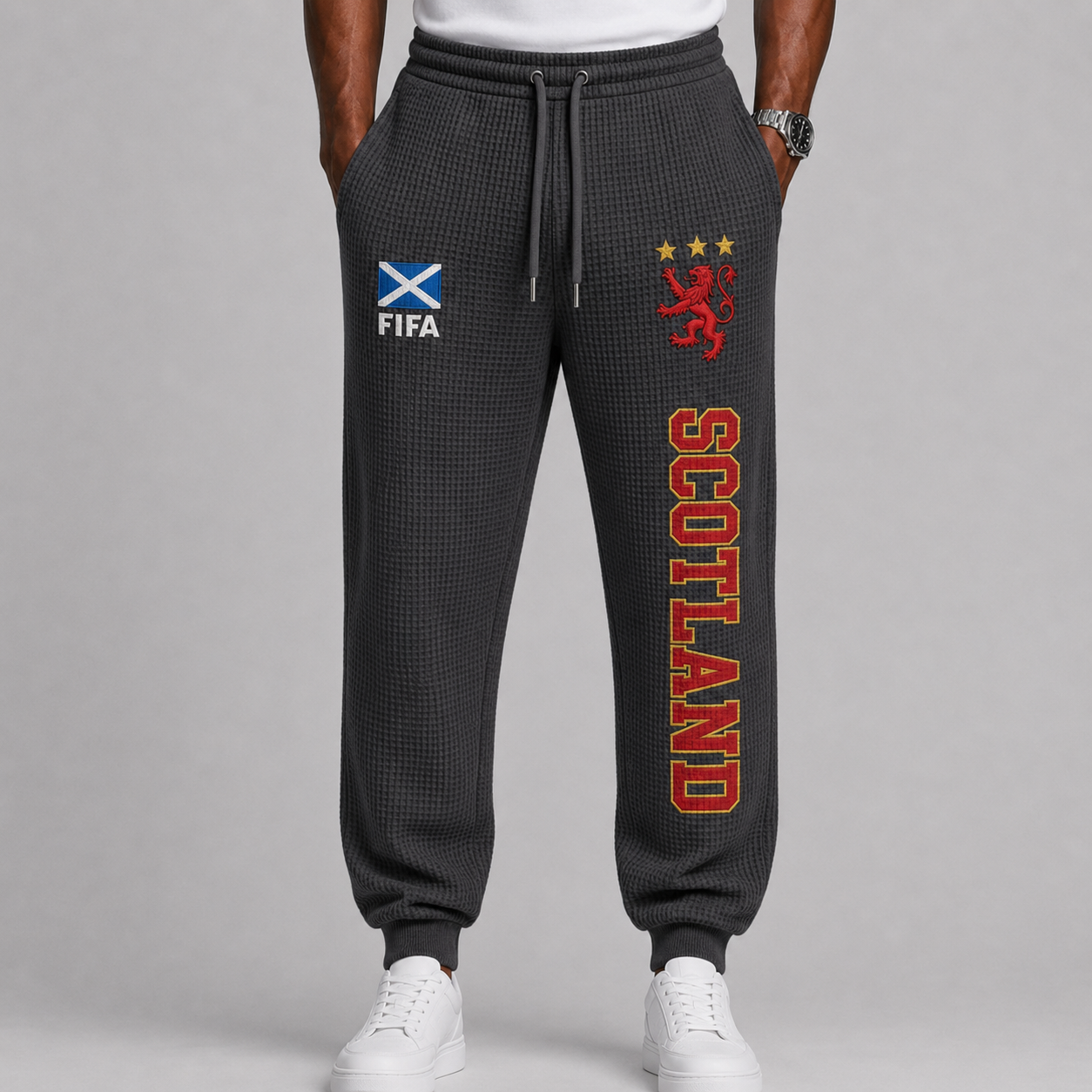 FIFA 2026 Scotland Printed Waffle Football Fan Pants