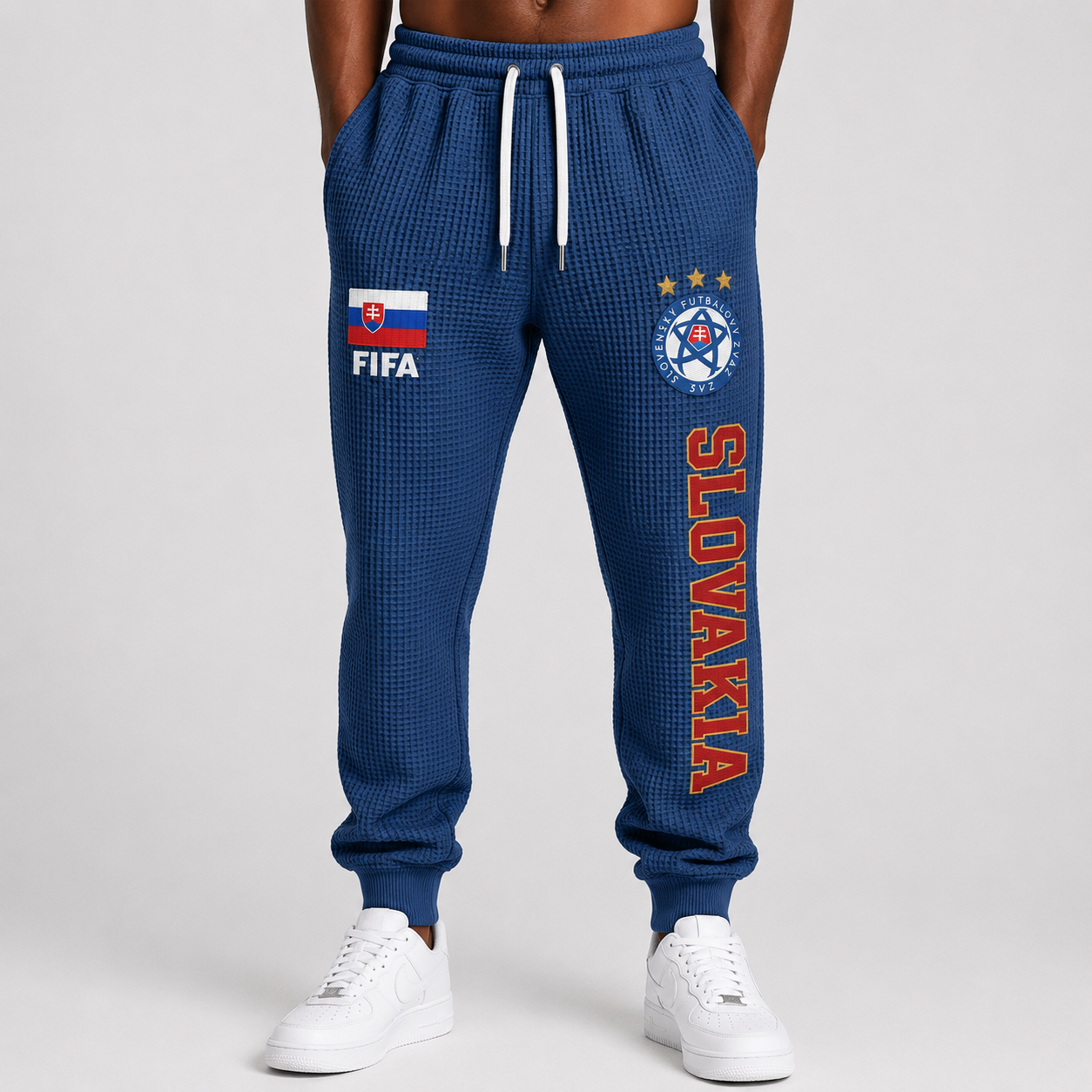 FIFA 2026 Slovakia Printed Waffle Football Fan Pants
