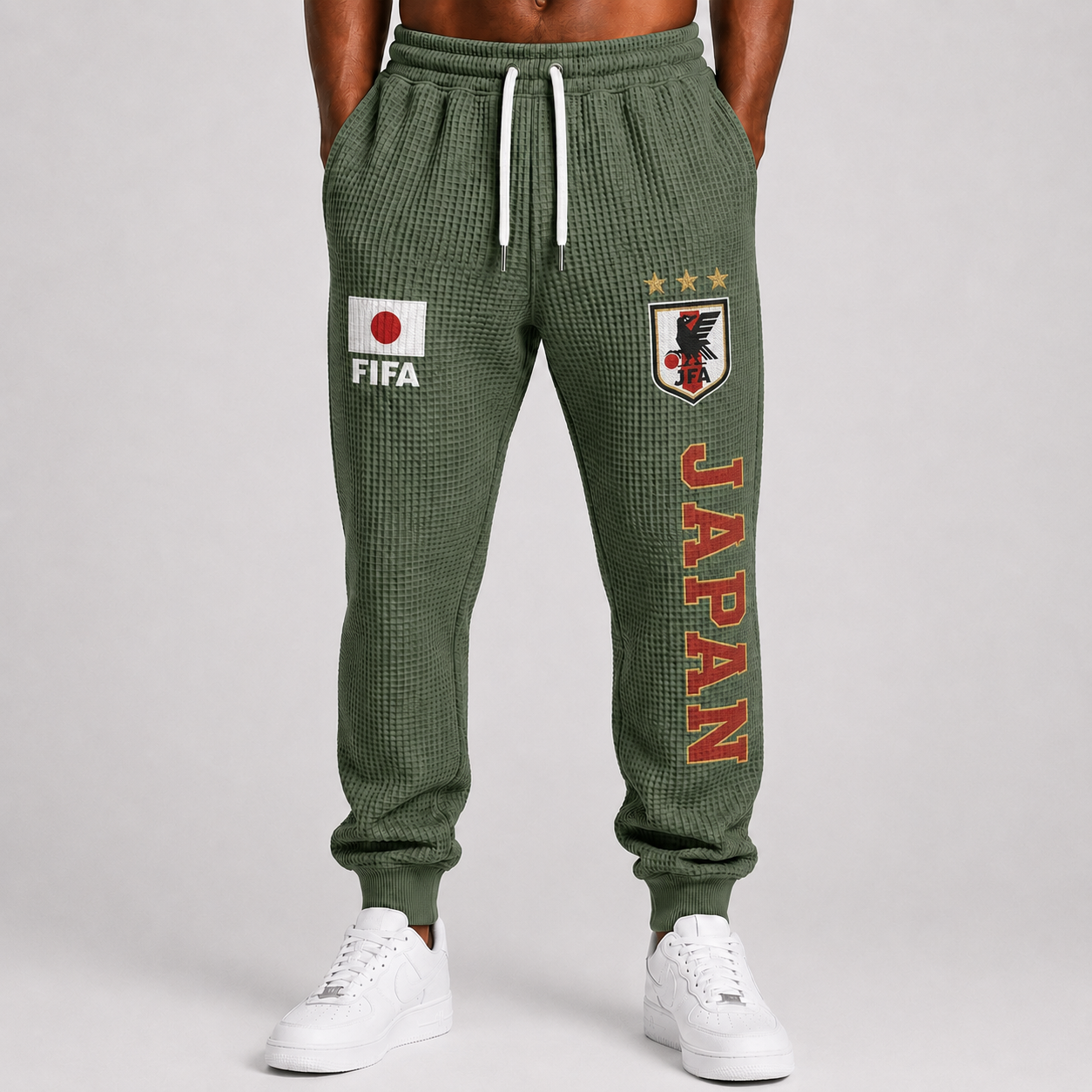 FIFA 2026 Japan Printed Waffle Football Fan Pants