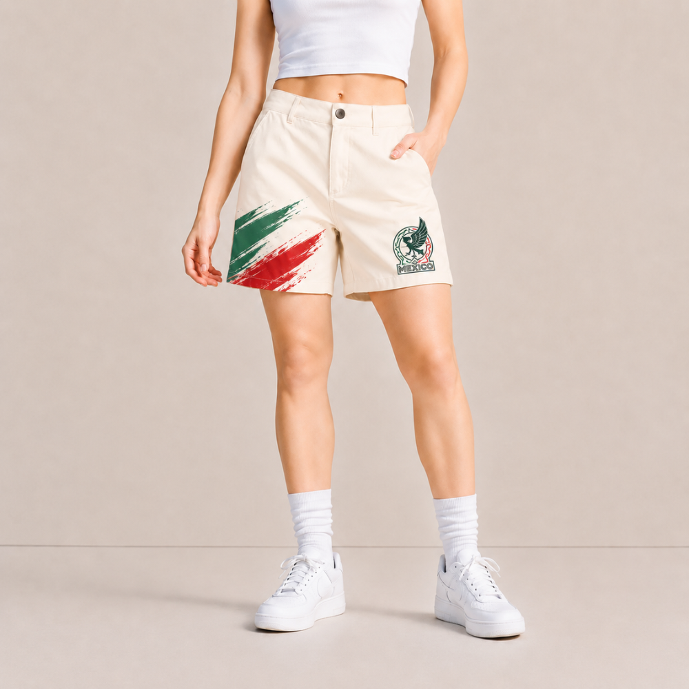 World Cup 2026 Mexico Football Fan Printed Twill Shorts