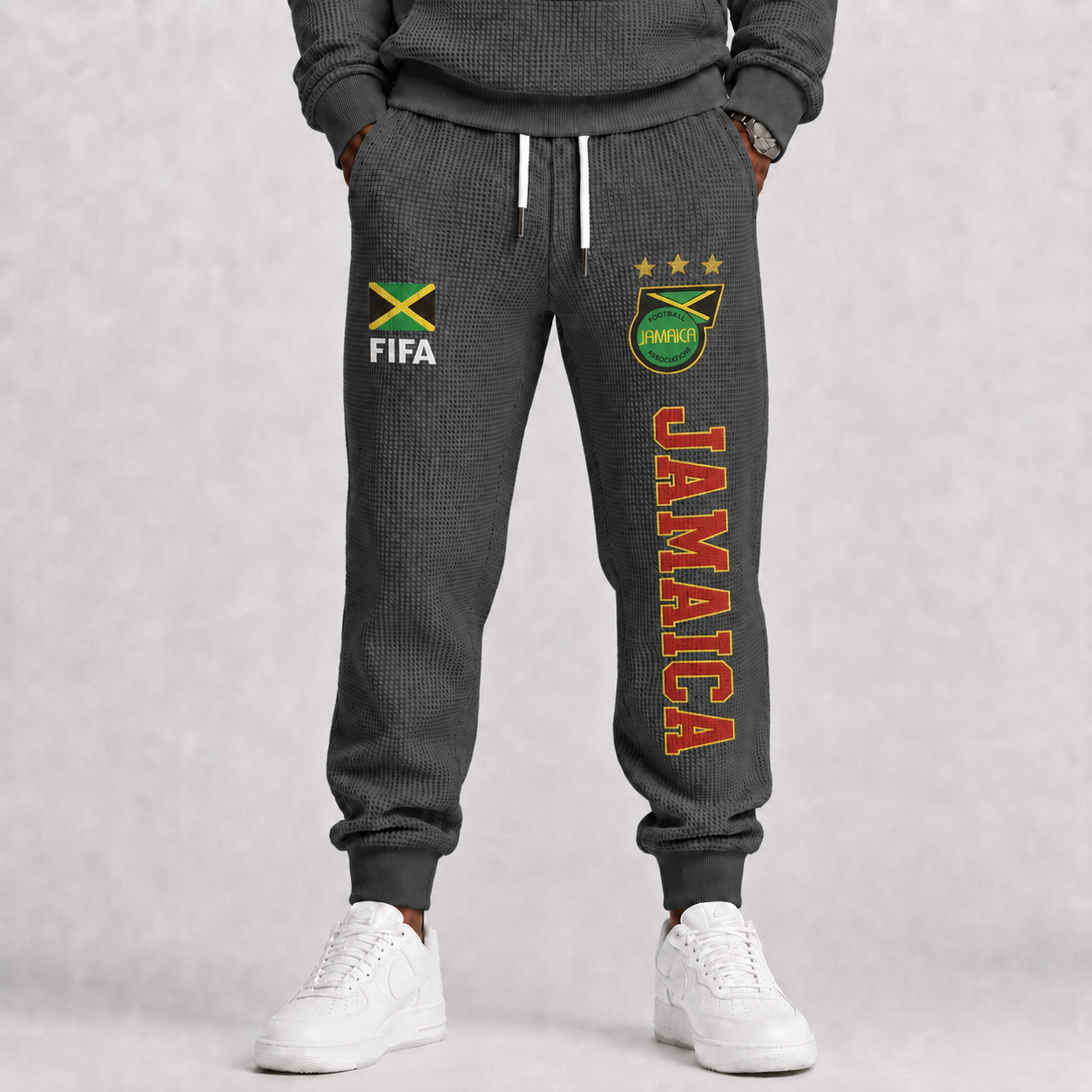 FIFA 2026 Jamaica Printed Waffle Football Fan Pants