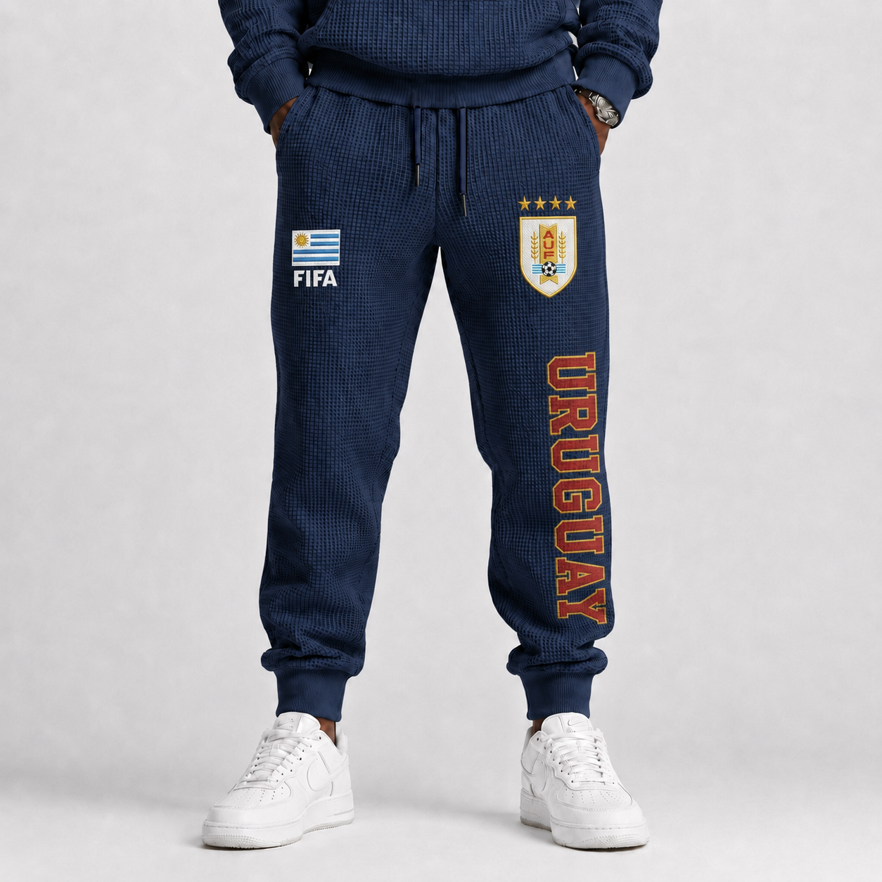 FIFA 2026 Uruguay Printed Waffle Football Fan Pants