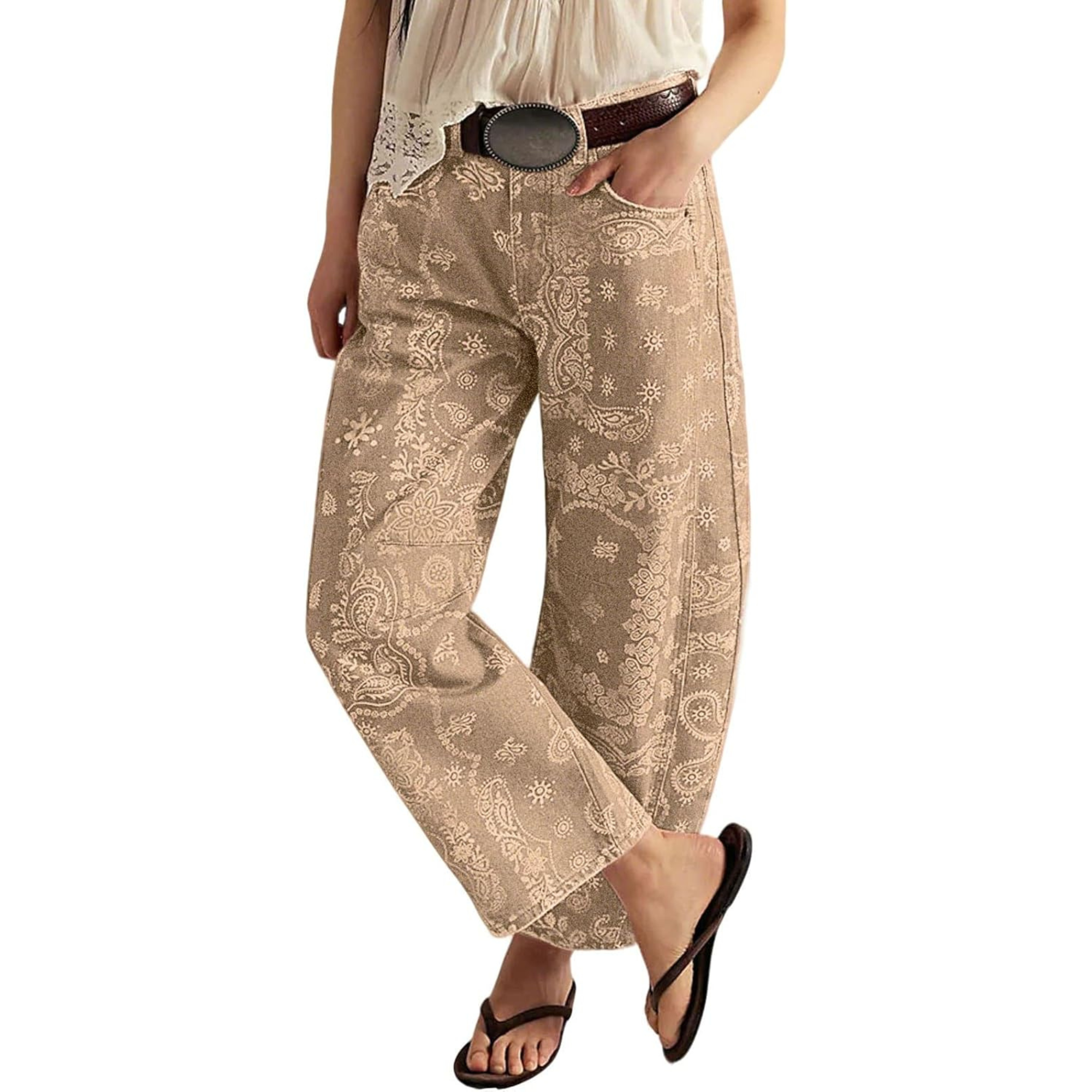 Striped Wide Leg Baggy Barrel Jeans for Women Y2K