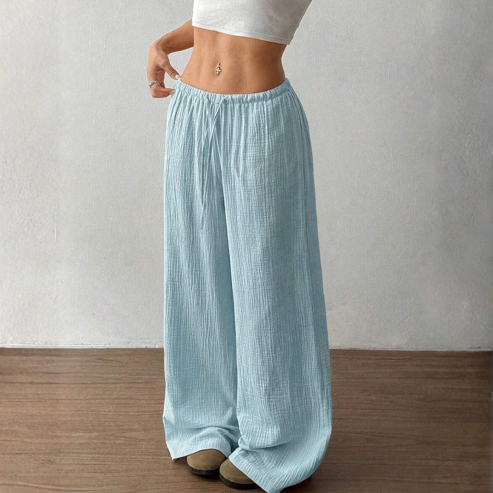 Casual Straight Low Rise Pants For Women