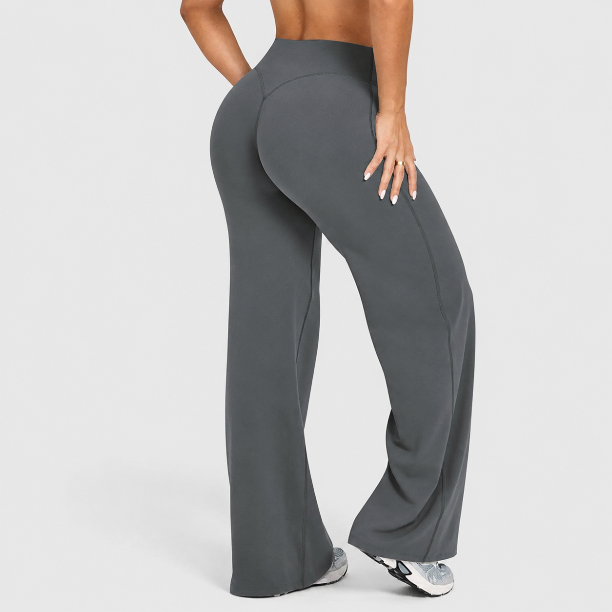 Casual Comfortable Wide Leg Knitted Sports Pant For Women