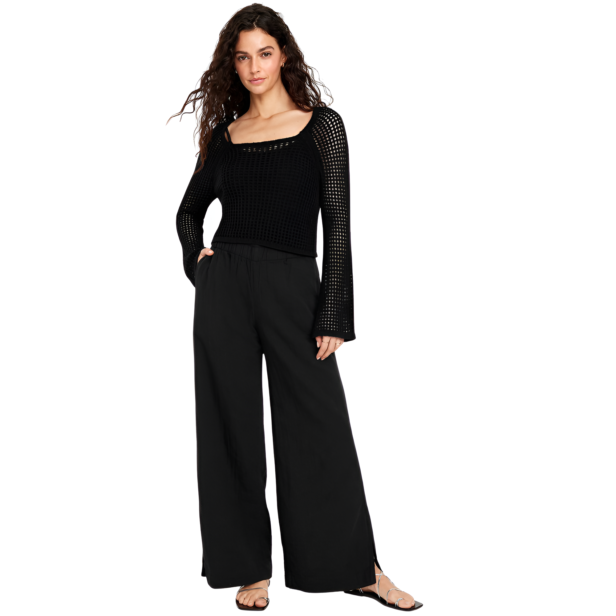 High Rise Crinkle Gauze Super Wide Pants-My Comfy Pant