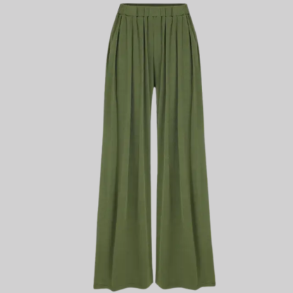 Women Palazzo Pants With Elastic Pockets