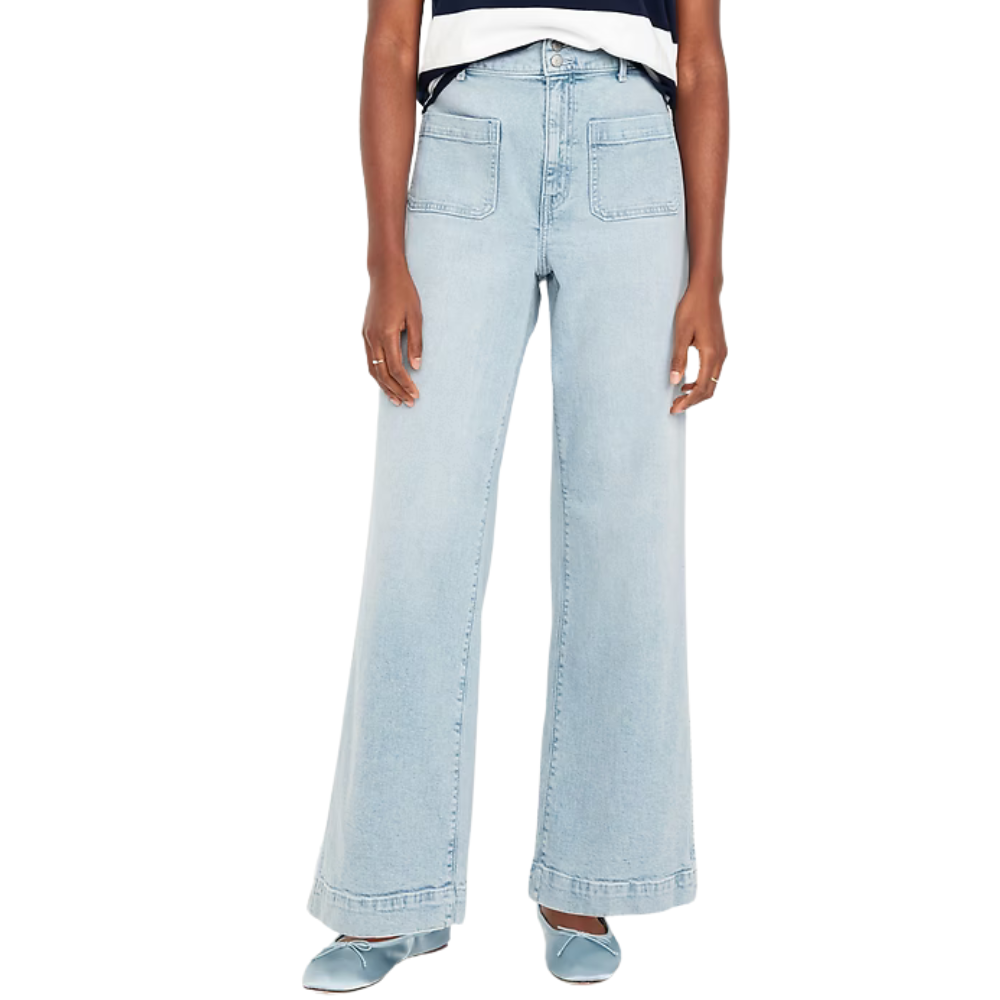 High Rise Straight Cut Wide Leg Jeans-My Comfy Pant