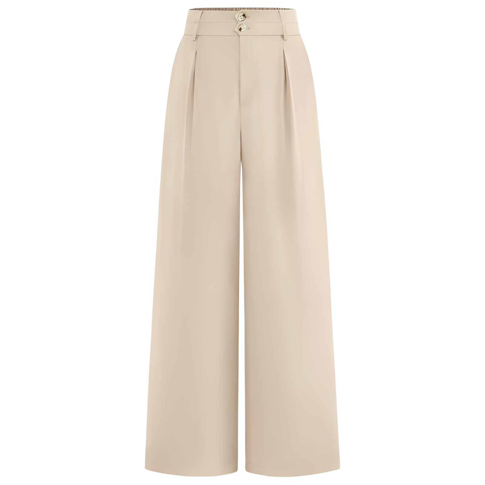 Women Wide Leg Dress Pants 2026 High Waisted Button Pleated Business Casual Trousers Office Work Palazzo PantsWide Fit High Rise Button Pleated Trousers For Women  - Image 10