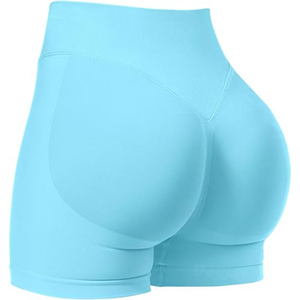 Seamless Compression Shorts With Ruched Design-My Comfy Pant