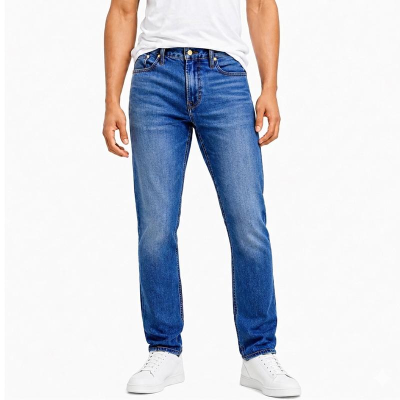 Straight Stretch Slim Classic Jeans For Men